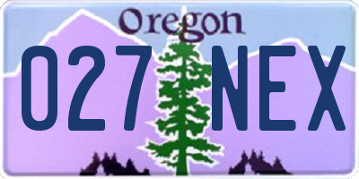 OR license plate 027NEX