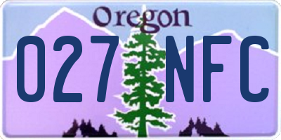 OR license plate 027NFC