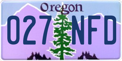 OR license plate 027NFD