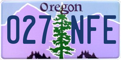 OR license plate 027NFE