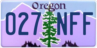 OR license plate 027NFF
