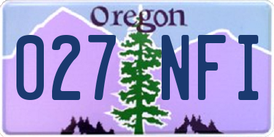 OR license plate 027NFI