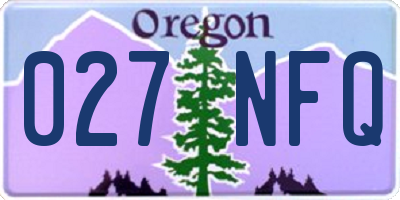 OR license plate 027NFQ