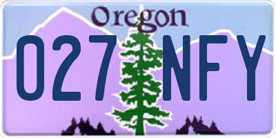 OR license plate 027NFY