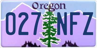 OR license plate 027NFZ