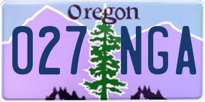 OR license plate 027NGA