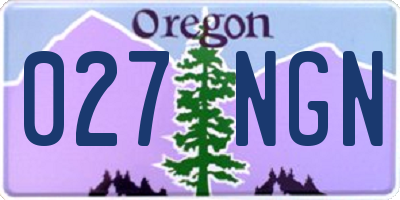 OR license plate 027NGN
