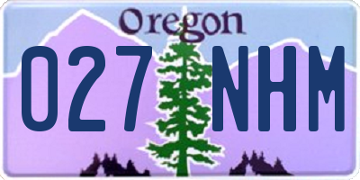 OR license plate 027NHM