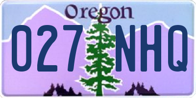 OR license plate 027NHQ