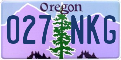 OR license plate 027NKG