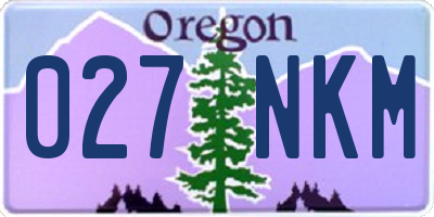 OR license plate 027NKM