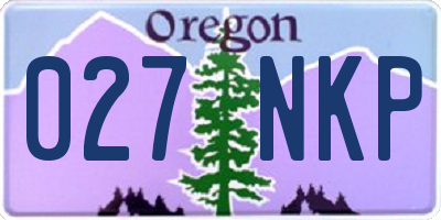 OR license plate 027NKP