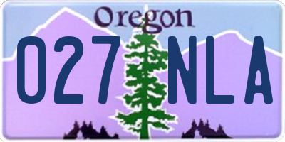 OR license plate 027NLA