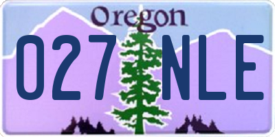 OR license plate 027NLE