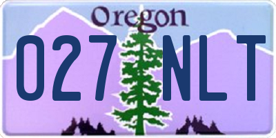 OR license plate 027NLT