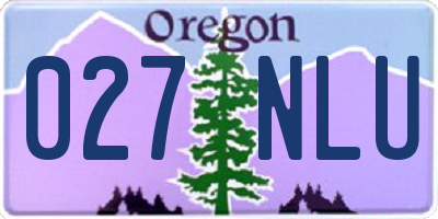 OR license plate 027NLU