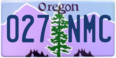 OR license plate 027NMC