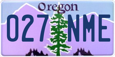OR license plate 027NME