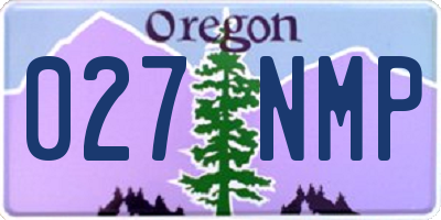 OR license plate 027NMP