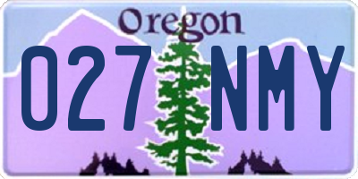 OR license plate 027NMY