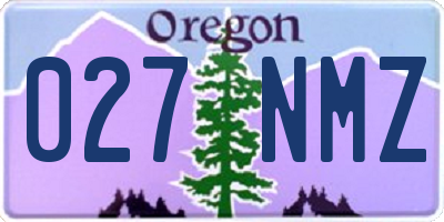 OR license plate 027NMZ