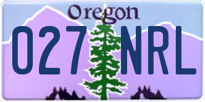 OR license plate 027NRL