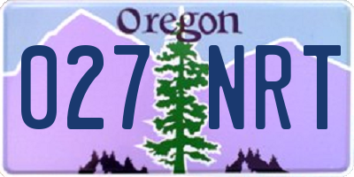 OR license plate 027NRT