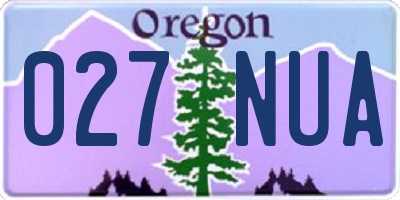 OR license plate 027NUA