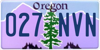 OR license plate 027NVN
