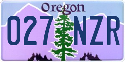 OR license plate 027NZR