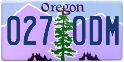 OR license plate 027ODM