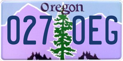 OR license plate 027OEG