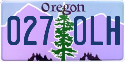 OR license plate 027OLH