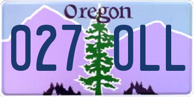 OR license plate 027OLL