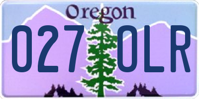 OR license plate 027OLR