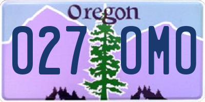 OR license plate 027OMO