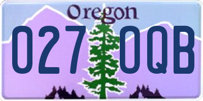 OR license plate 027OQB