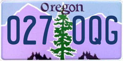 OR license plate 027OQG