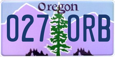 OR license plate 027ORB