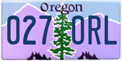 OR license plate 027ORL