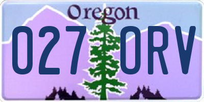 OR license plate 027ORV