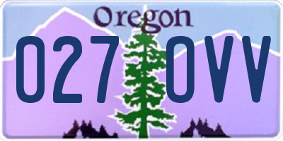OR license plate 027OVV