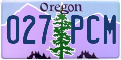 OR license plate 027PCM