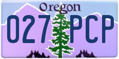 OR license plate 027PCP