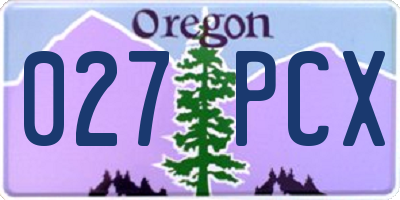 OR license plate 027PCX