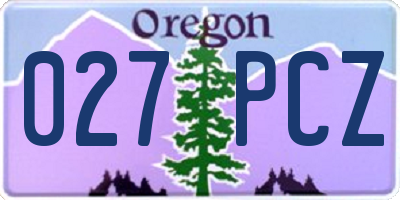 OR license plate 027PCZ