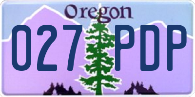 OR license plate 027PDP