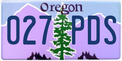 OR license plate 027PDS