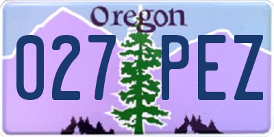 OR license plate 027PEZ