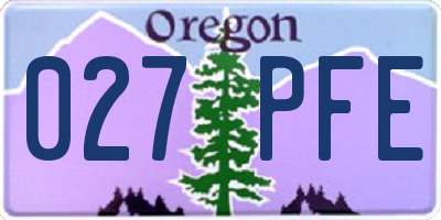 OR license plate 027PFE